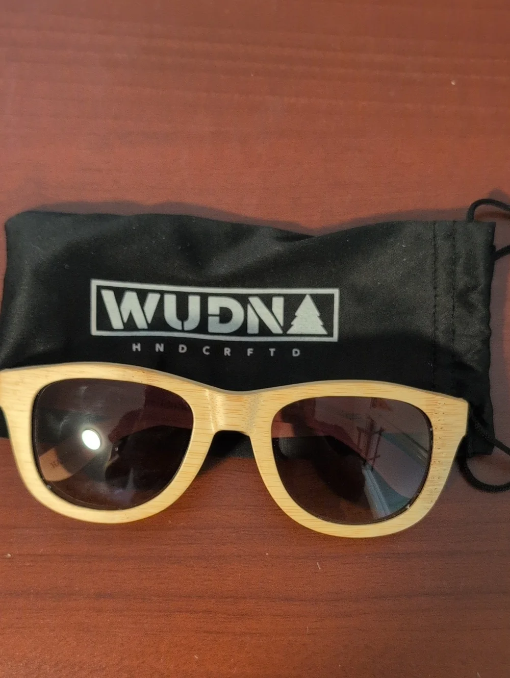 Bamboo Frame Sunglasses in Natural Wood